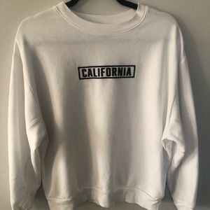 California ladies white sweatshirt